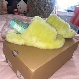 UGG furry slides